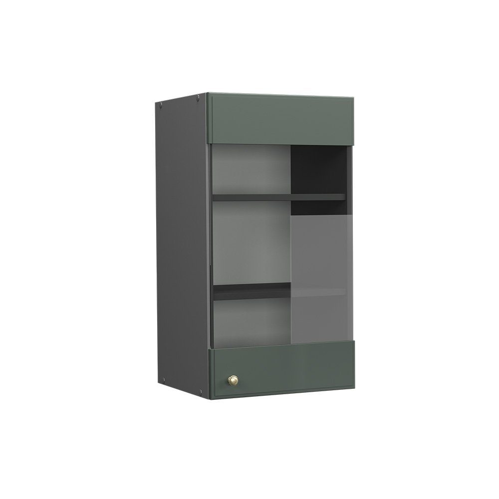 Vicco Glashängeschrank Fame-Line, Grün-Gold Landhaus/Anthrazit, 40 günstig online kaufen