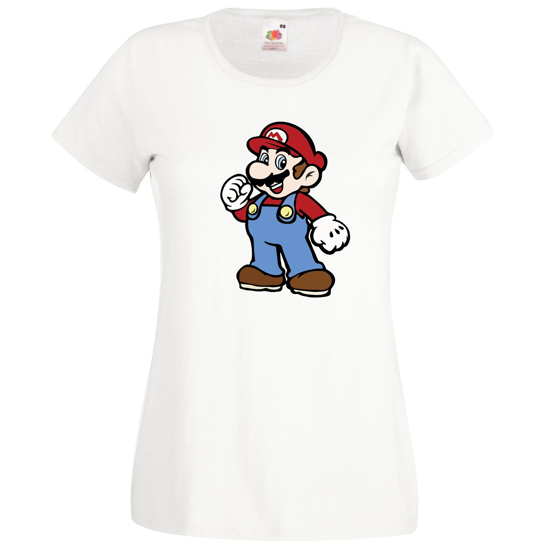 Youth Designz T-Shirt Mario Damen T-Shirt mit Retro Gaming Print