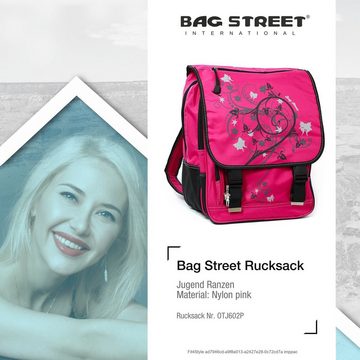 BAG STREET Schulranzen Bag Street Kinder Sporttasche Rucksack, Ranzen Businessrucksack Nylon, pink ca. 30cm x ca. 38cm