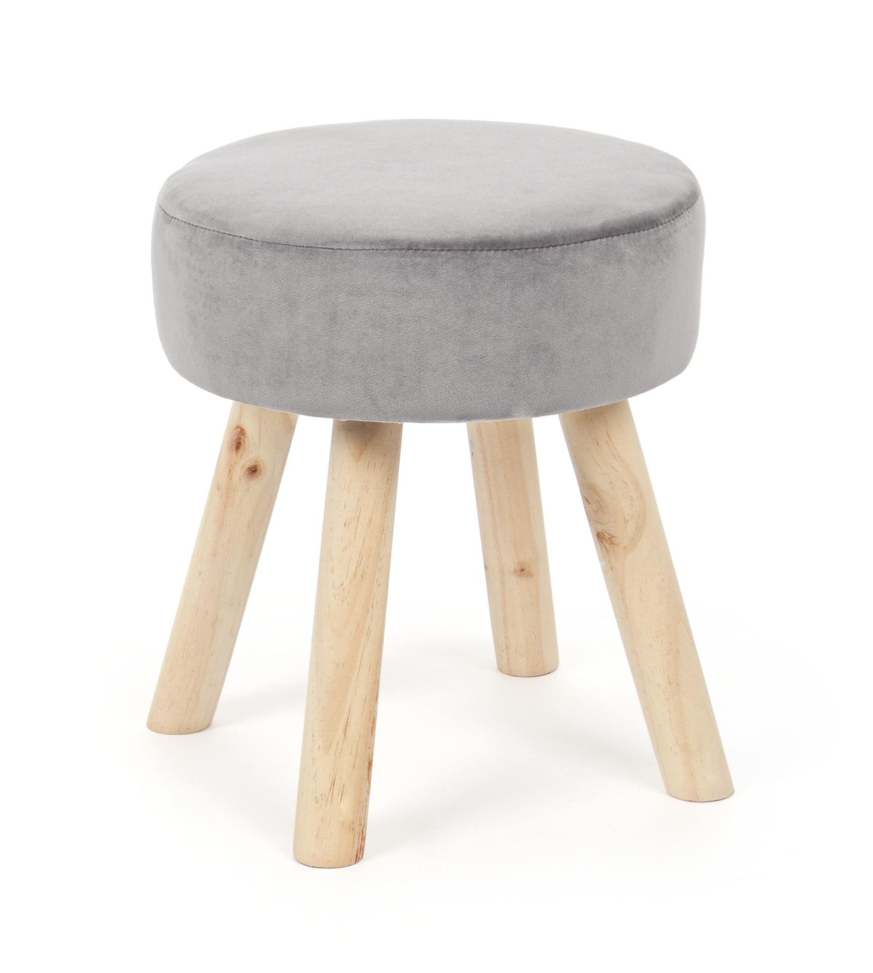 Bizzotto Hocker Adeline in Samt-Optik, Grau günstig online kaufen