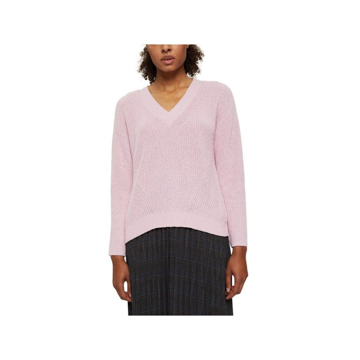 Longpullover Rollkragenpullover für Damen in lila