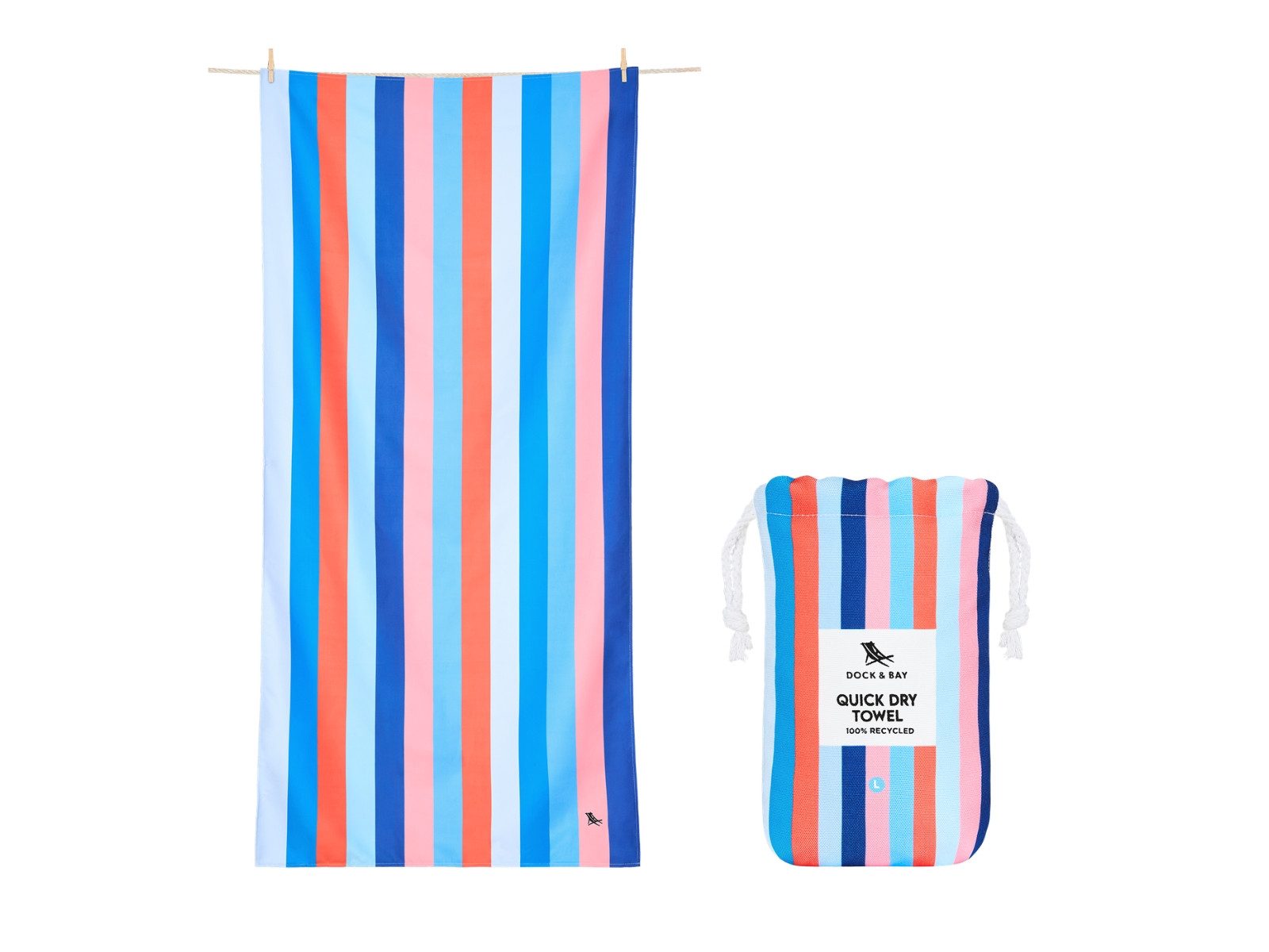 Dock & Bay LTD c/o Strandtuch Beach Towel L Ocean Pavilion 160x90cm, Polyester (TOWLB-SUM-LG-OCEAN)
