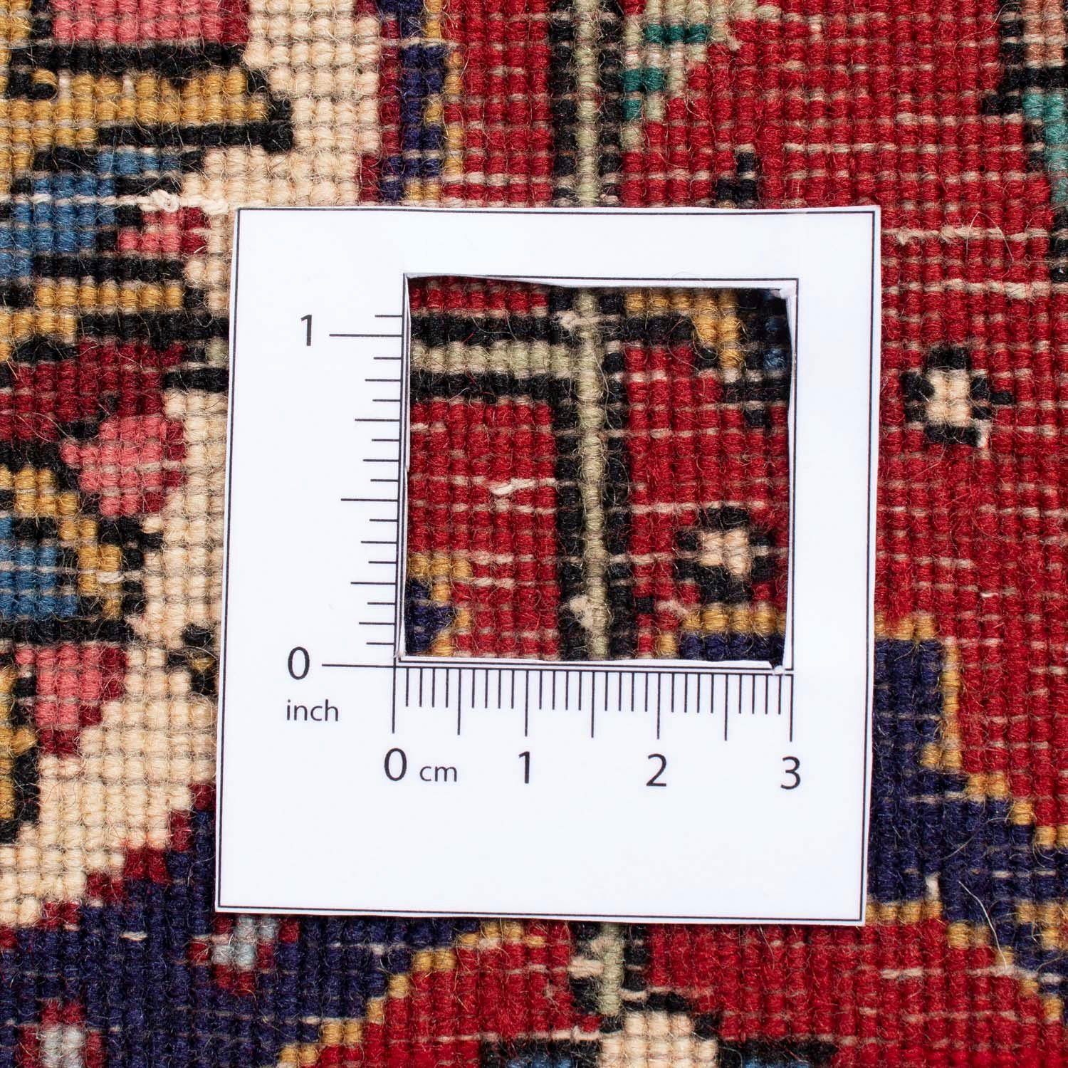 8 40 Raj cm, 297 Unikat chiaro mit rechteckig, mm, x Wollteppich Täbriz Medaillon morgenland, Höhe: Zertifikat Marrone 195 -