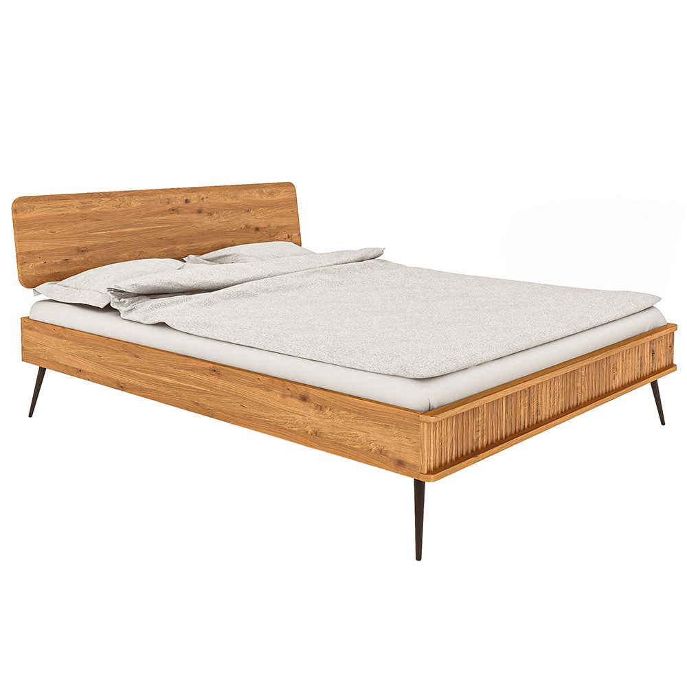 Lomadox Bettgestell KABALA-165, Liegefläche 160x220 cm, Eiche massiv geölt