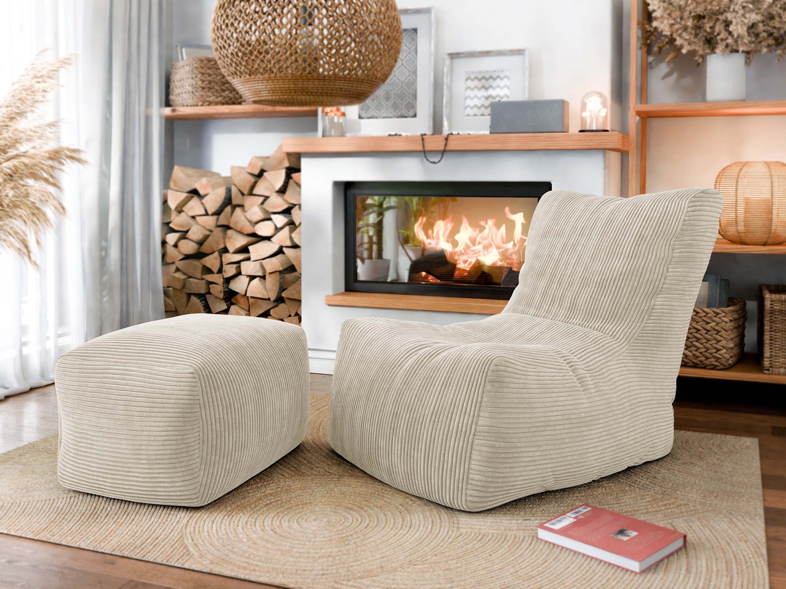 MIRJAN24 Sitzsack Rest Cord mit Sitzsack Easy Cord (2er-Set), Gefüllt mit R günstig online kaufen