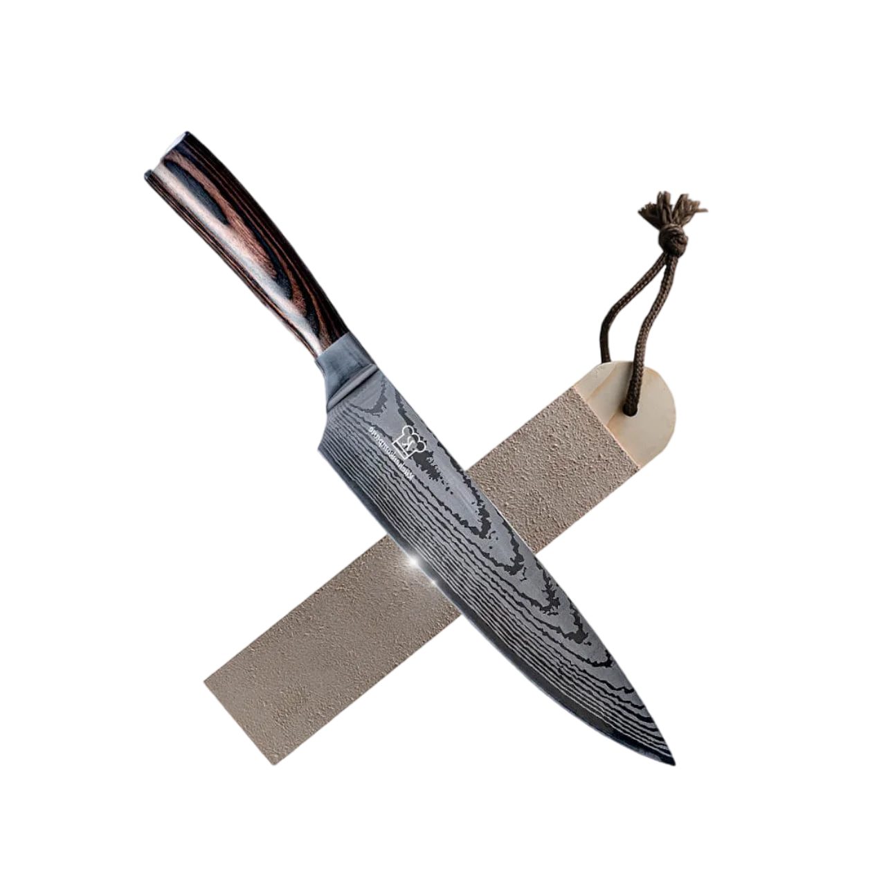 Küchenkompane Messerschärfer Abziehleder für Küchenmesser aus Rindsleder - Handgefertigt