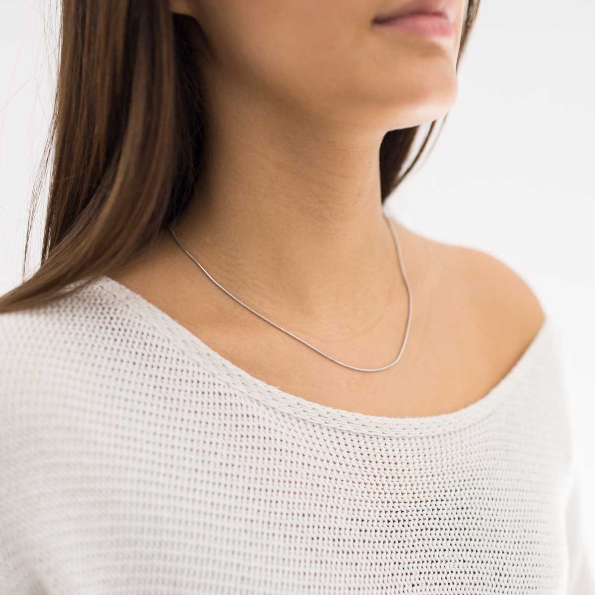 Materia Schlangenkette Silber Damen 40-120cm K22, 925 Sterling Silber, rhod günstig online kaufen