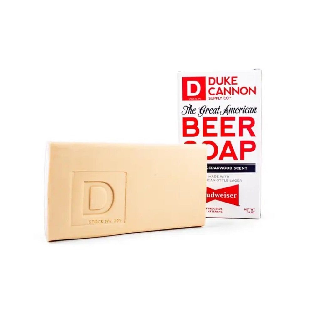Echte Beer- Soap Feste Duke den 300 Big aus USA, Seifenstück Brick Cannon Duschseife Ass Budweiser gr Männerseife of