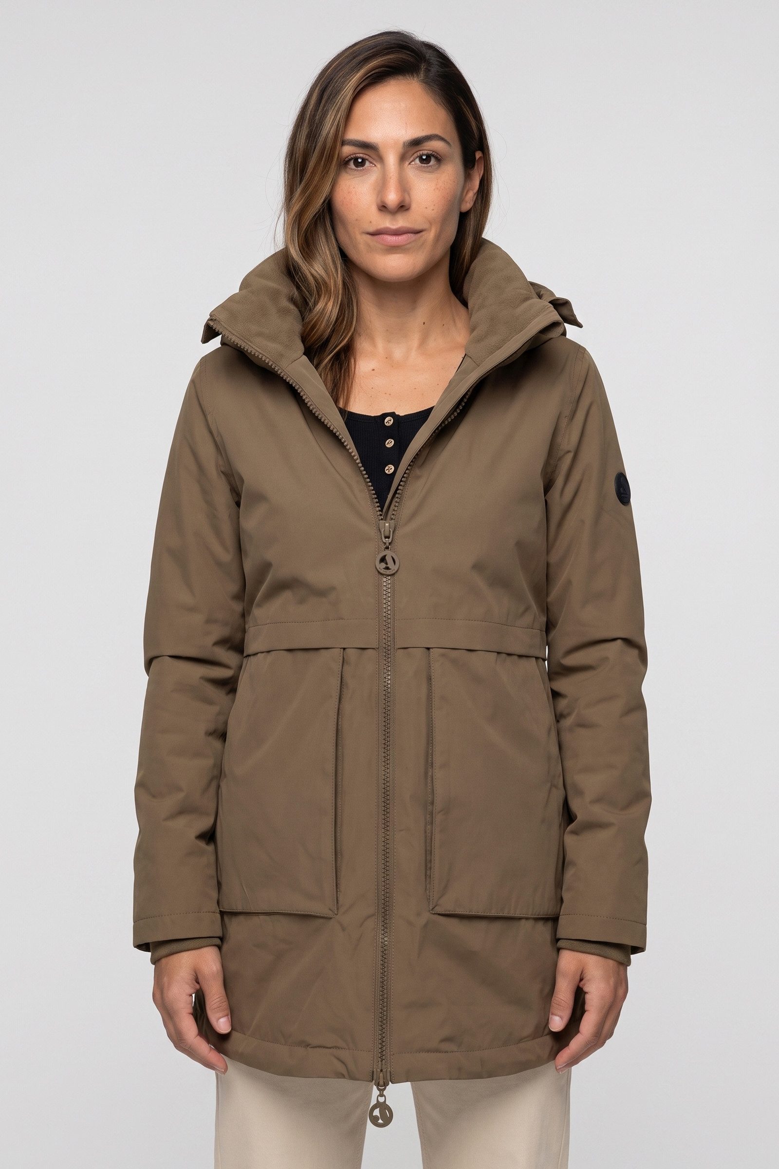 Alife & Kickin Winterjacke Damen MaluAK A Winterjacke, Jacke Kapuze am Stehkragen, Zwei-Wege-Reißverschluss, Regular Fit – Bild 2 von 5