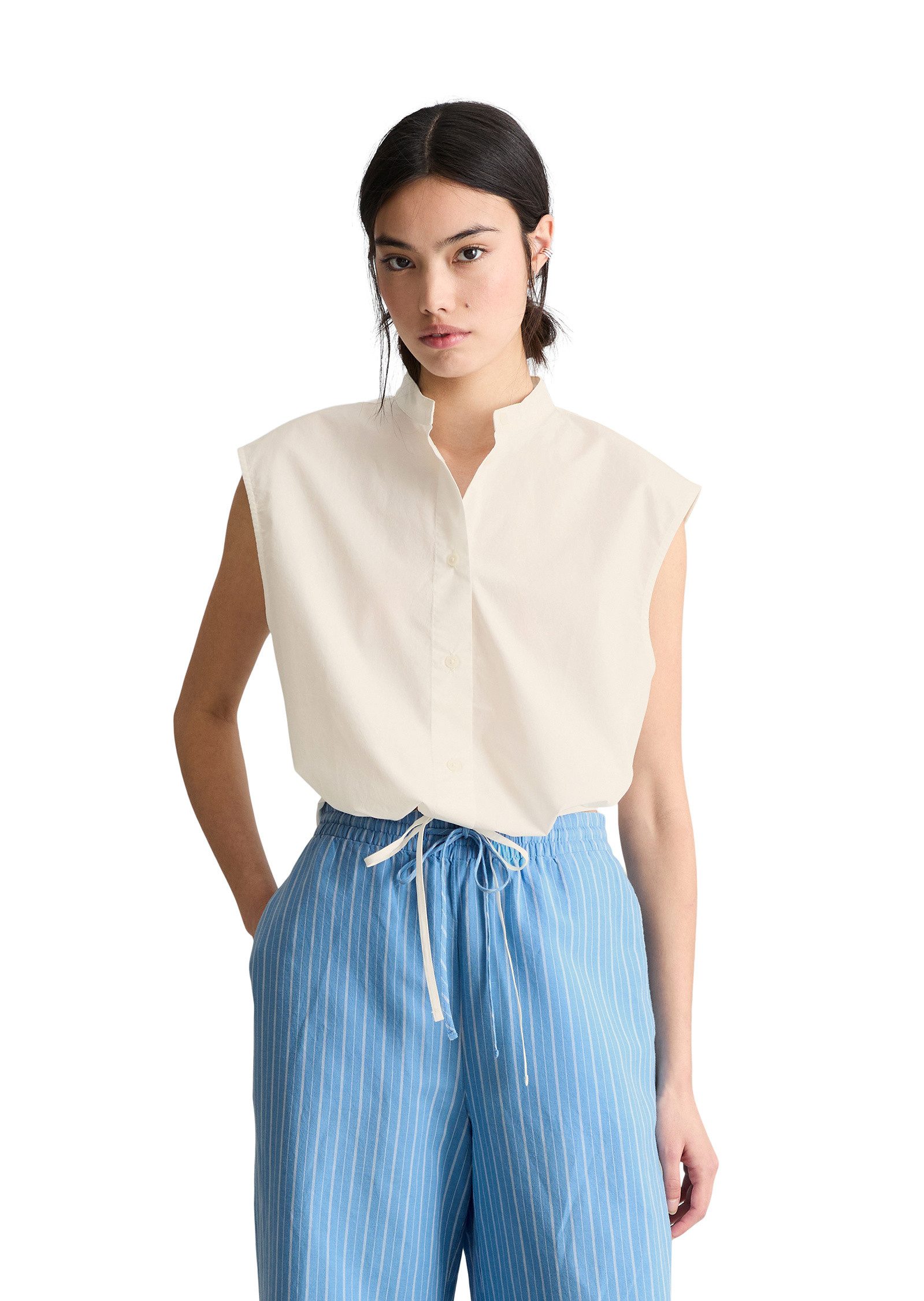 Marc O'Polo DENIM Blusentop aus Papertouch-Popeline