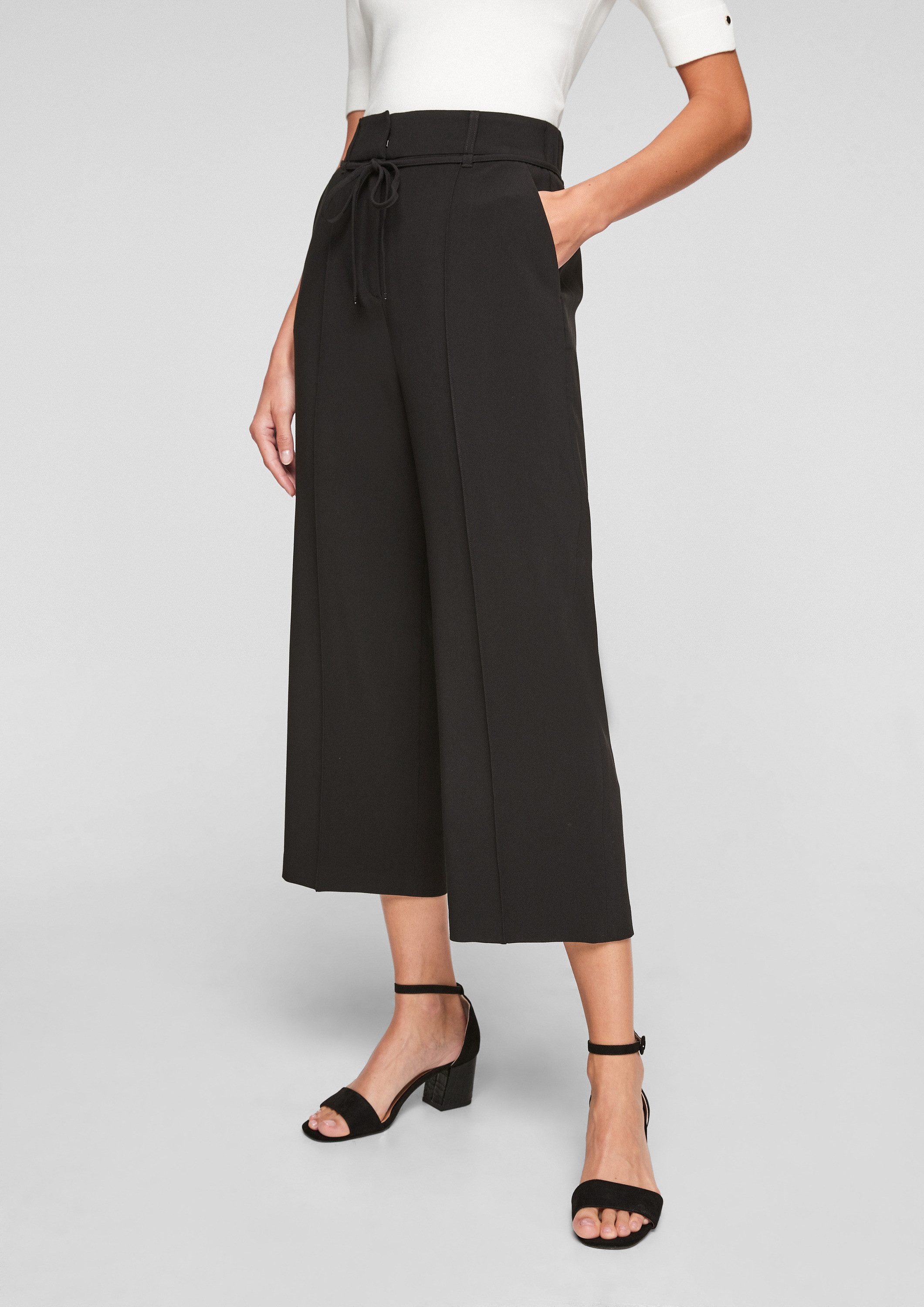 s.Oliver Culotte Hose Regular: Culotte mit Ziernaht