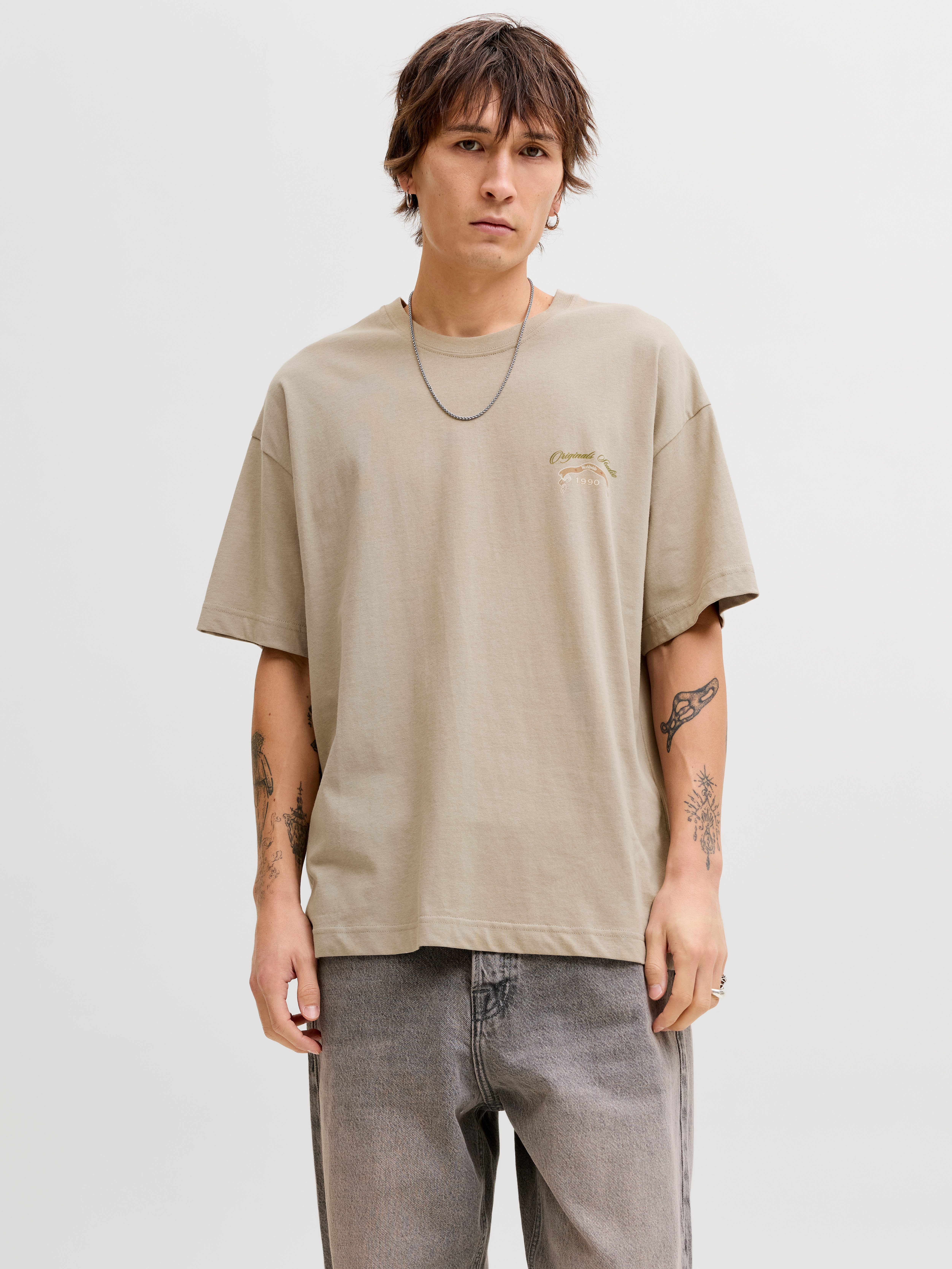 Jack & Jones T-Shirt JORUPSTATE GRAPHIC BACK TEE SS CN