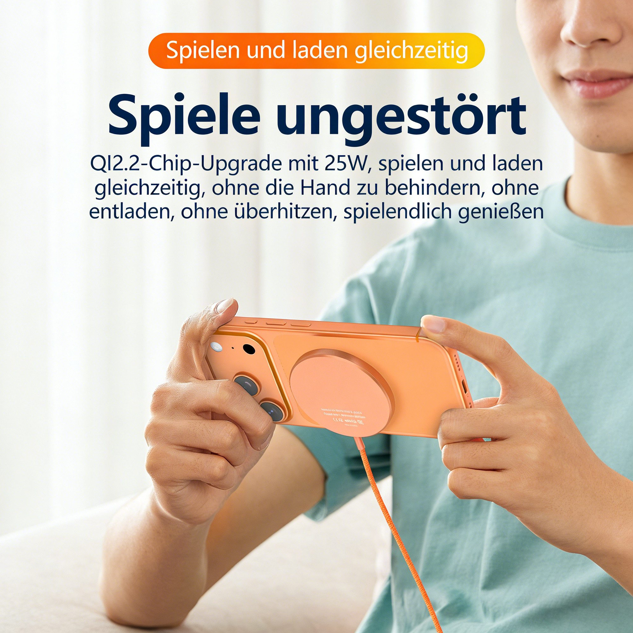 ibettertec Schnelles Magnetisches Ladegerät Qi2.2 25W Fast Wireless Charger Induktions-Ladegerät (für iPhone 16/16 Plus/16 Pro/16 Pro Max/ iPhone 17/17 Pro/ 17 Pro Max, Kabelloses Induktionsladegerät Ladestation, Kontaktloses Ladepad Laden)