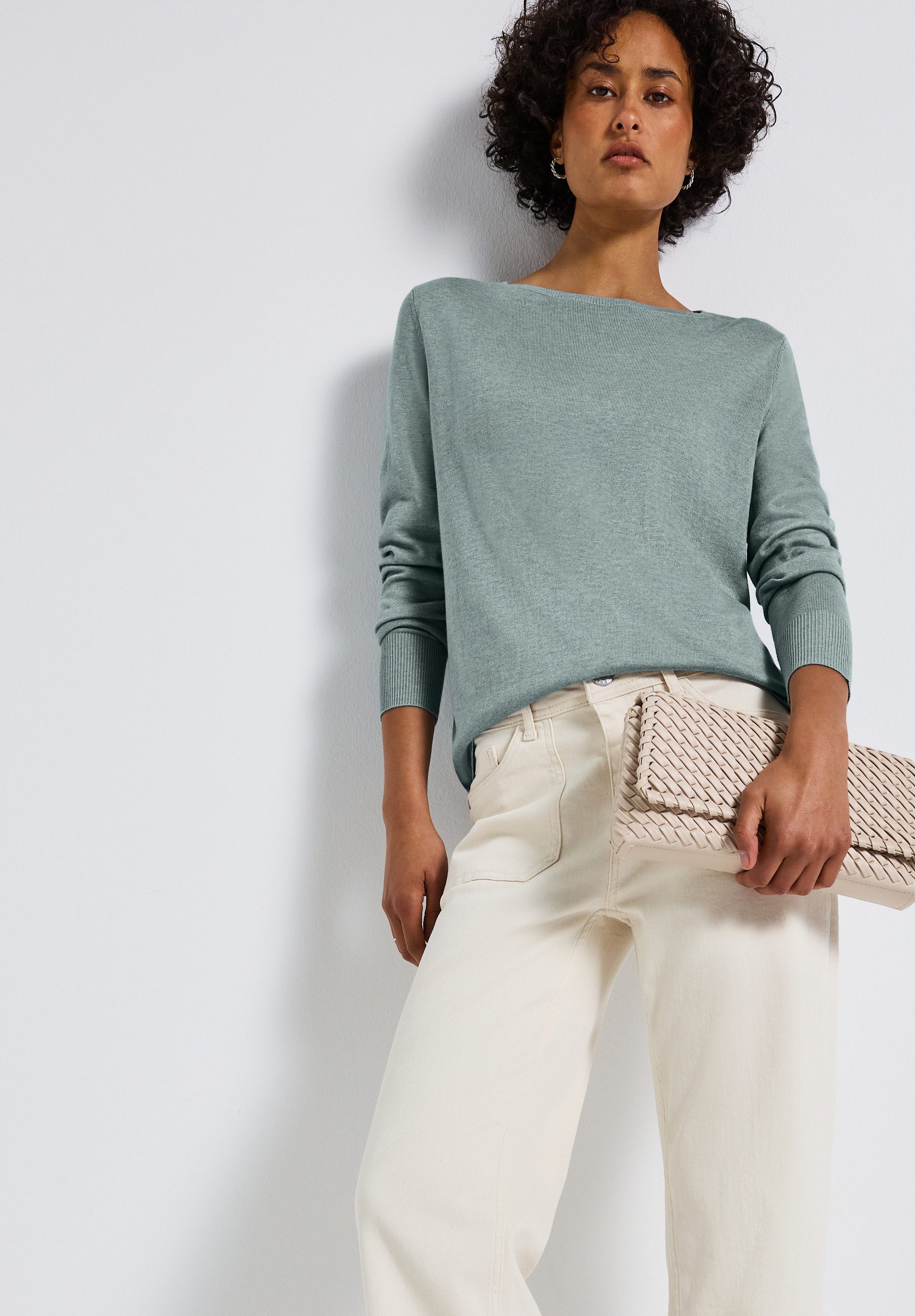 STREET ONE Strickpullover mit U-Boot-Ausschnitt günstig online kaufen