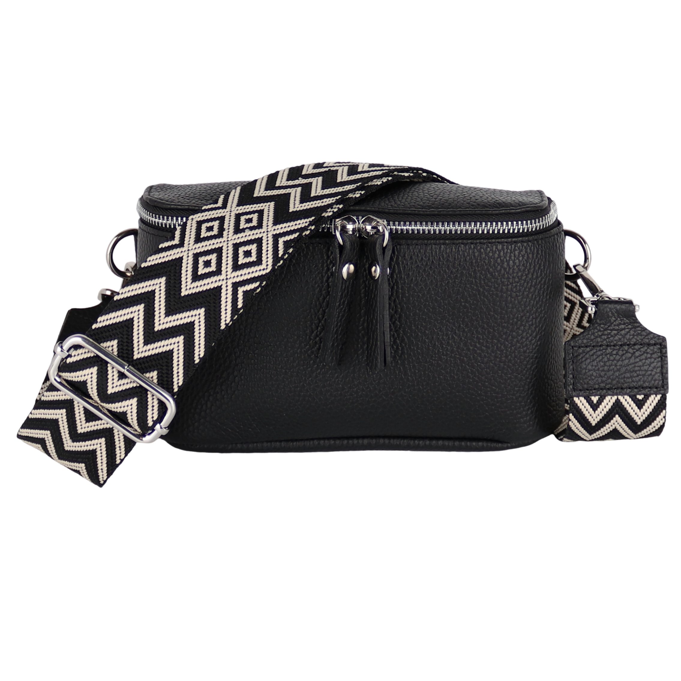 Bauchtasche Damen, Echtleder, Made in Italy, Umhängetasche, Brusttasche