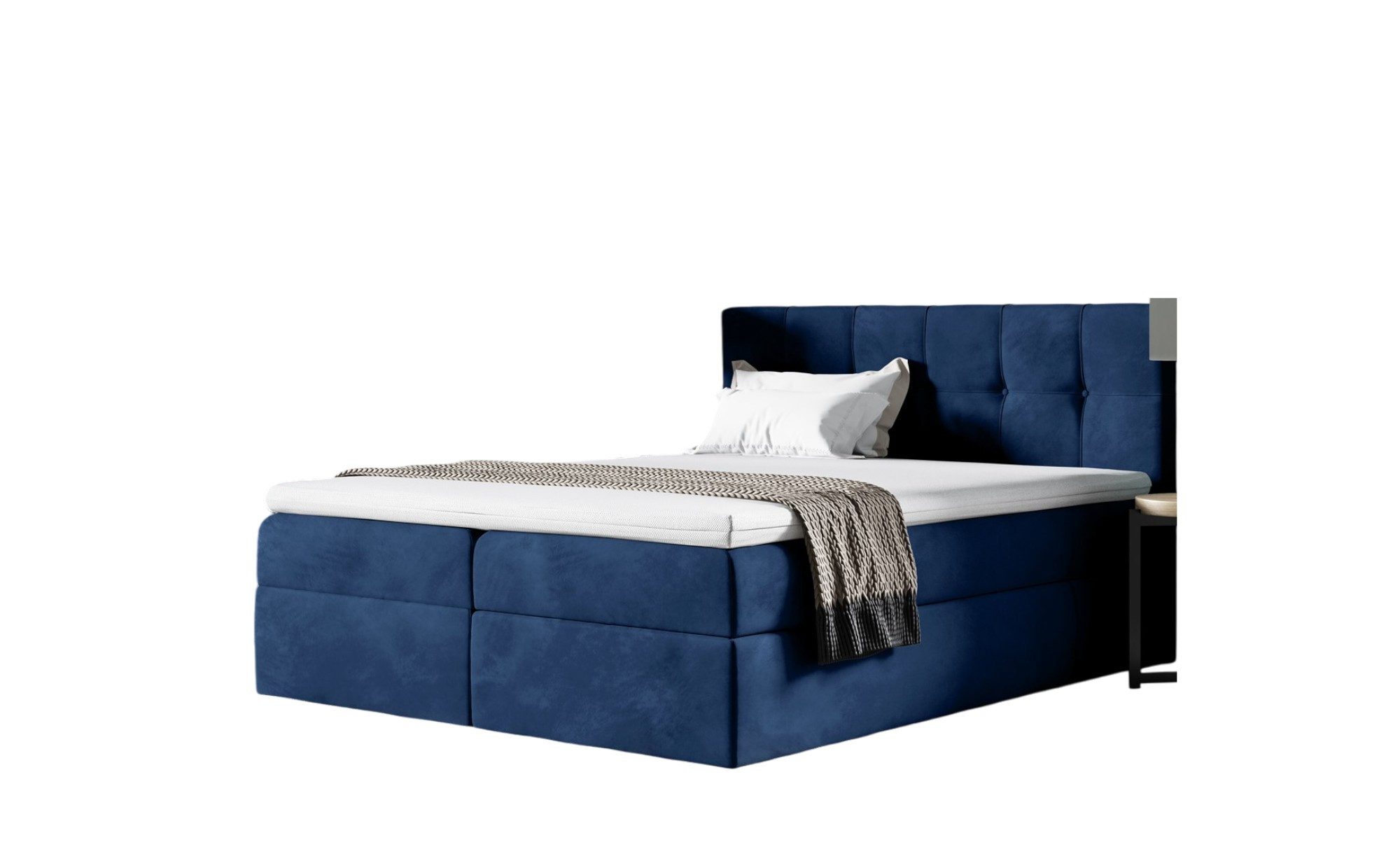 Fun Möbel Boxbett Schlafzimmerbett BURGOS in Stoff FRESH (inkl. Bettkasten, inkl. Kaltschaumtopper), eingebautes Liftsystem für Bettkästen