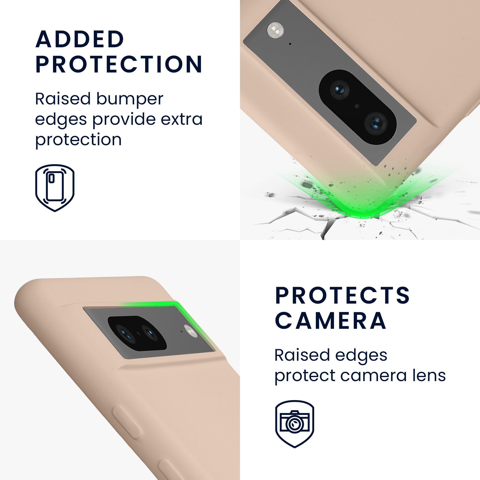 kwmobile Handyhülle Slim Case für Google Pixel 7, Hülle Silikon Handy - Handyhülle gummiert