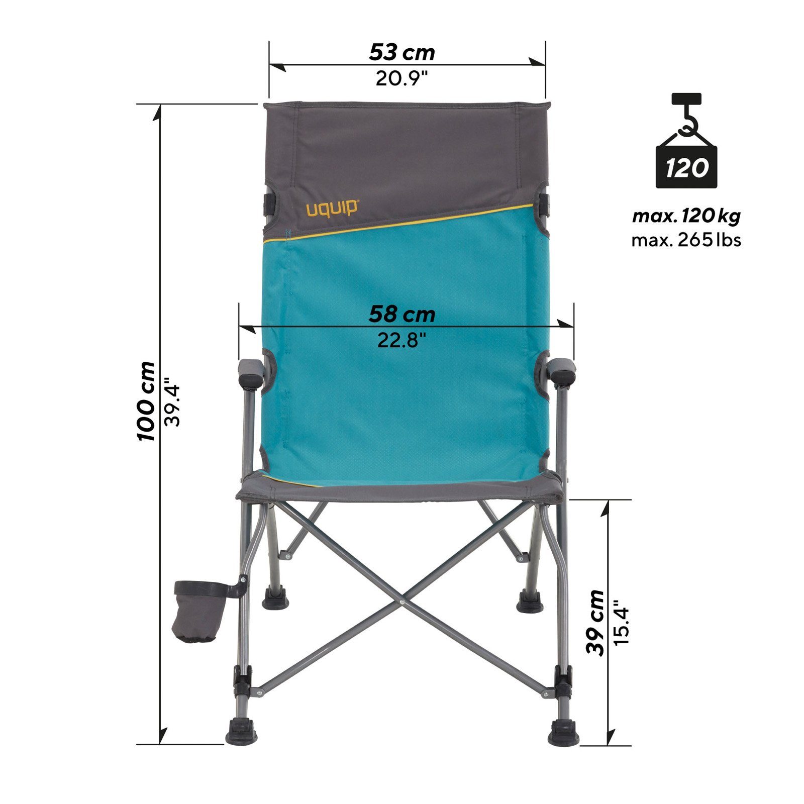 UQUIP Campingstuhl Campingstuhl Sidney Strandstuhl Faltstuhl, günstig online kaufen