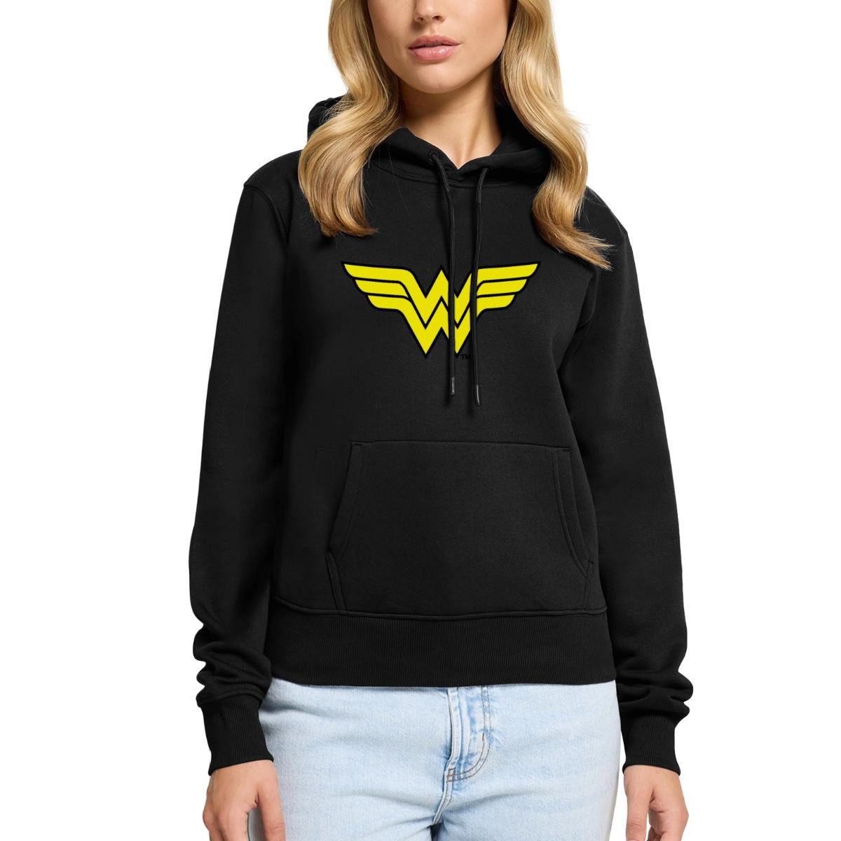 Spreadshirt Hoodie DC Comics Justice League Wonder Woman Logo Damen Premium Hoodie (1-tlg)