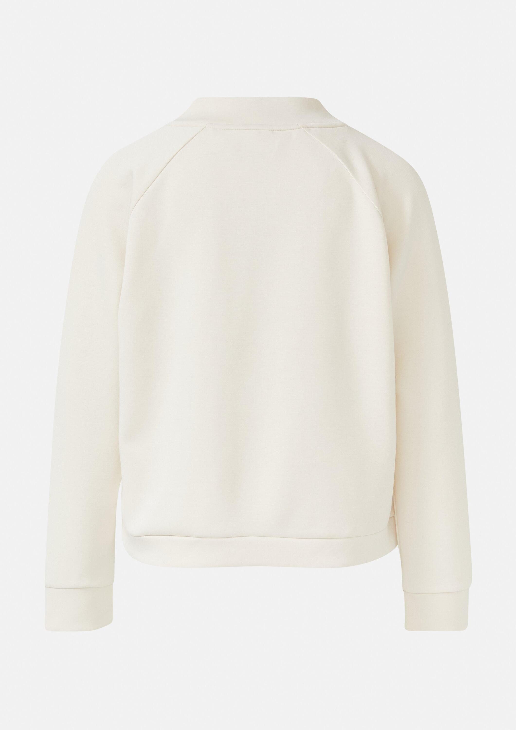 comma Sweatshirt Sweatshirt Sweatshirt aus Scuba mit Stehkragen