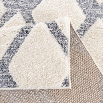 Hochflor-Teppich Focus 4497, Carpet City, rechteckig, Höhe: 20 mm, besonders weich, Rauten-Optik, 3D-Effekt