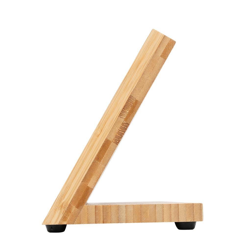 Braun in (1tlg), Messerblock Bambus Messerbrett Magnet-Messerblock Holz Intirilife Magnetisches mit Magnet