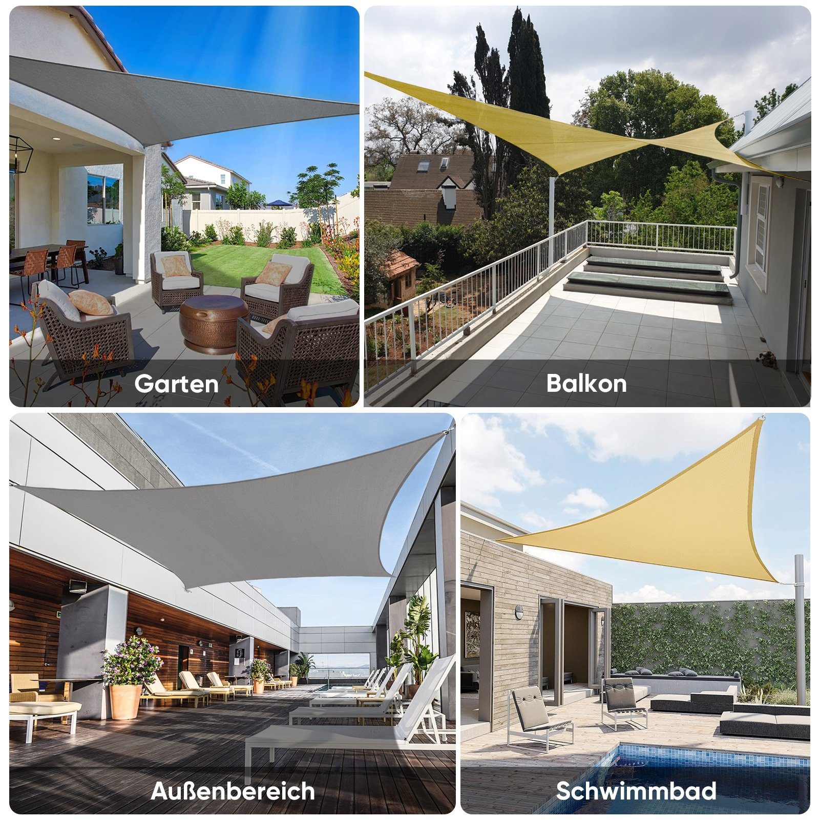 Sekey Sonnensegel Sonnensegel HDPE Sonnenschutzsegel mit günstig online kaufen