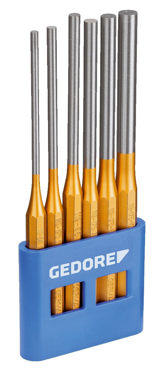 Gedore Brecheisen 119 L Splinttreiber-Satz, lange Form, 6-teilig im PVC-Halter