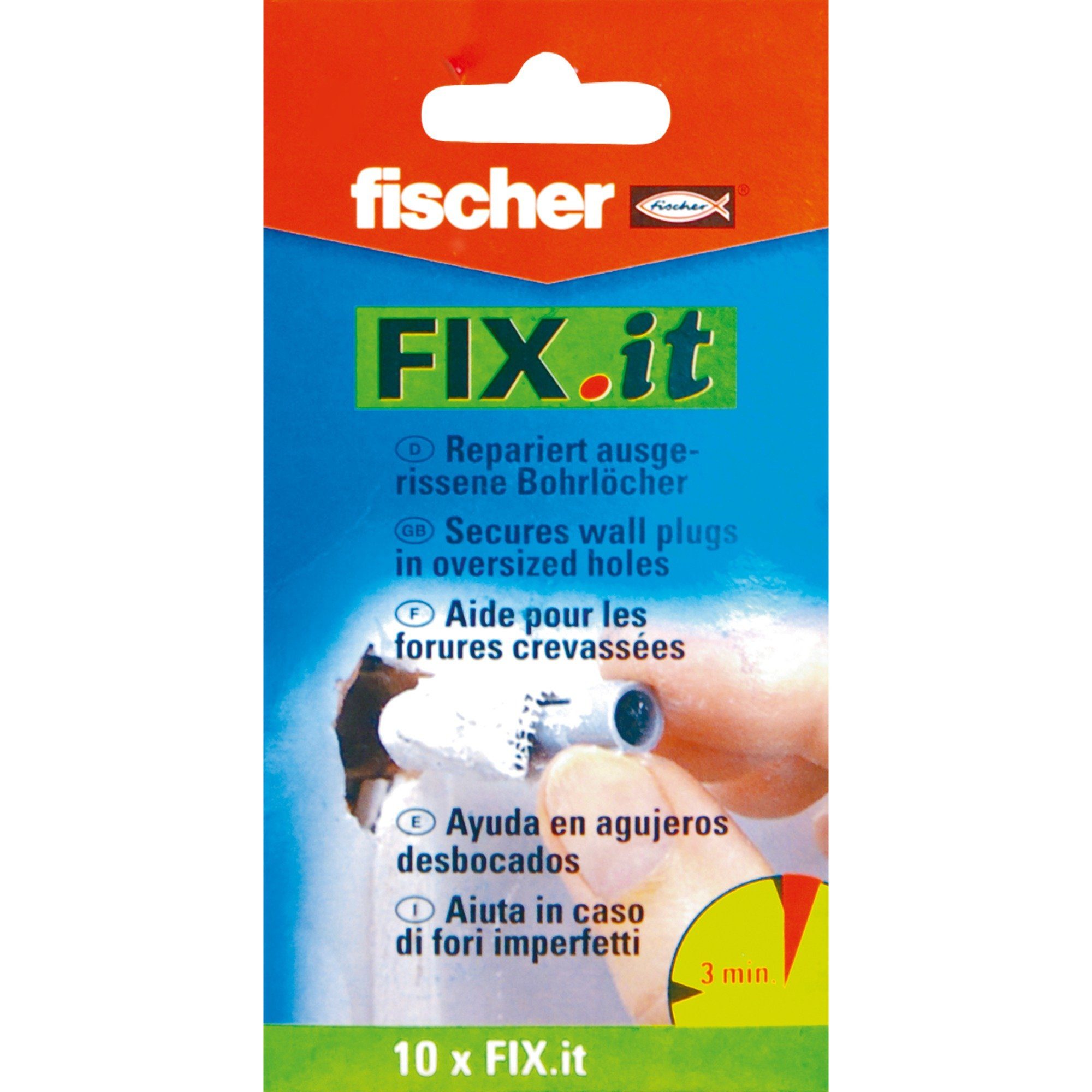 Universaldübel fischer Reparaturvlies FIX.it, Mörtel, (10 Stück)