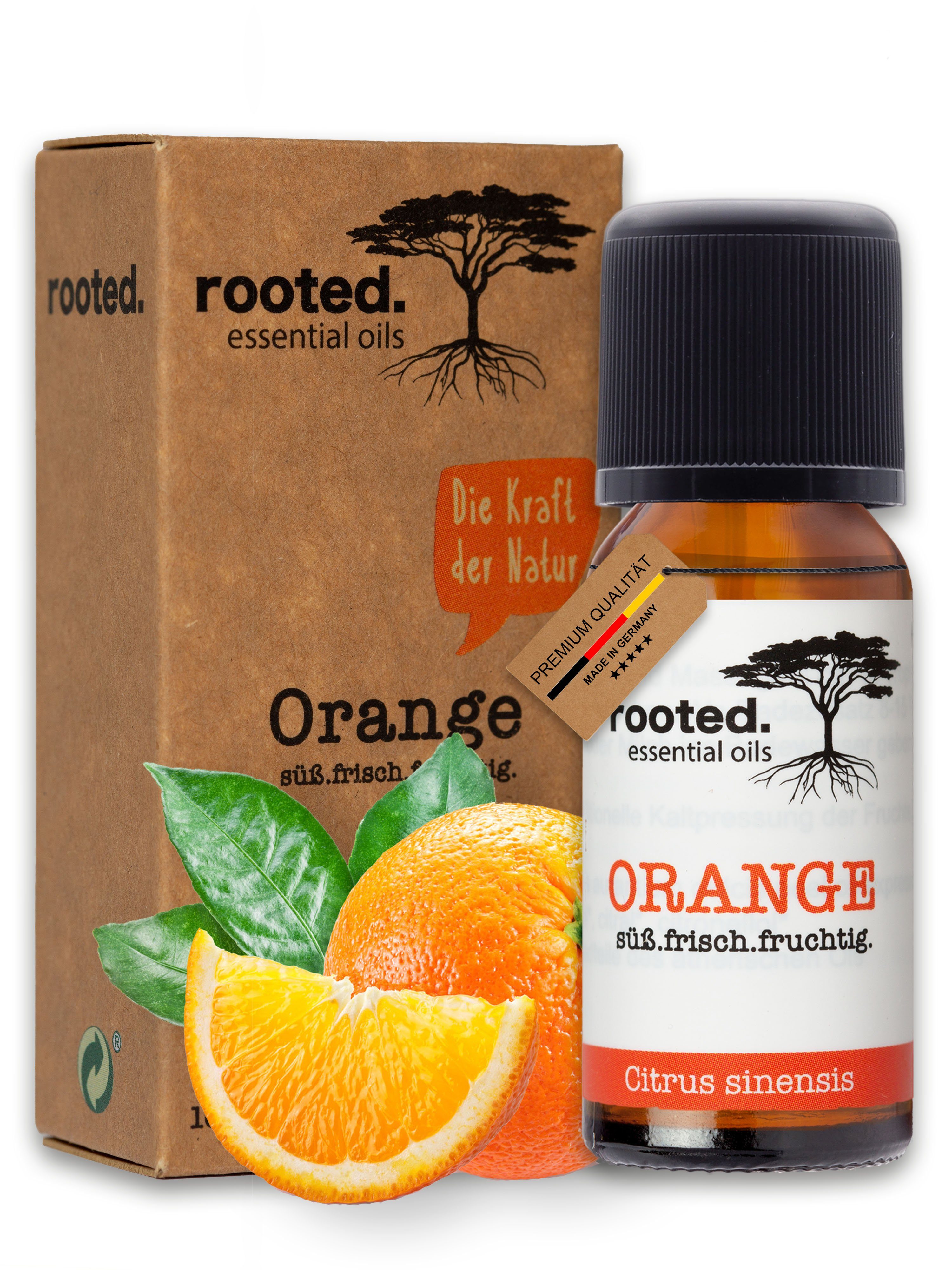 rooted. Körperöl rooted.®, sinensis ätherisches Citrus Orangenöl, 10ml
