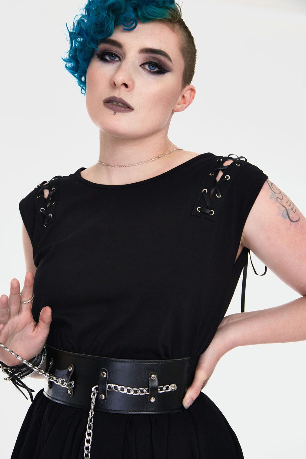 Jawbreaker Midikleid Vampire Midi Dress Gothbottom Zipfelsaum