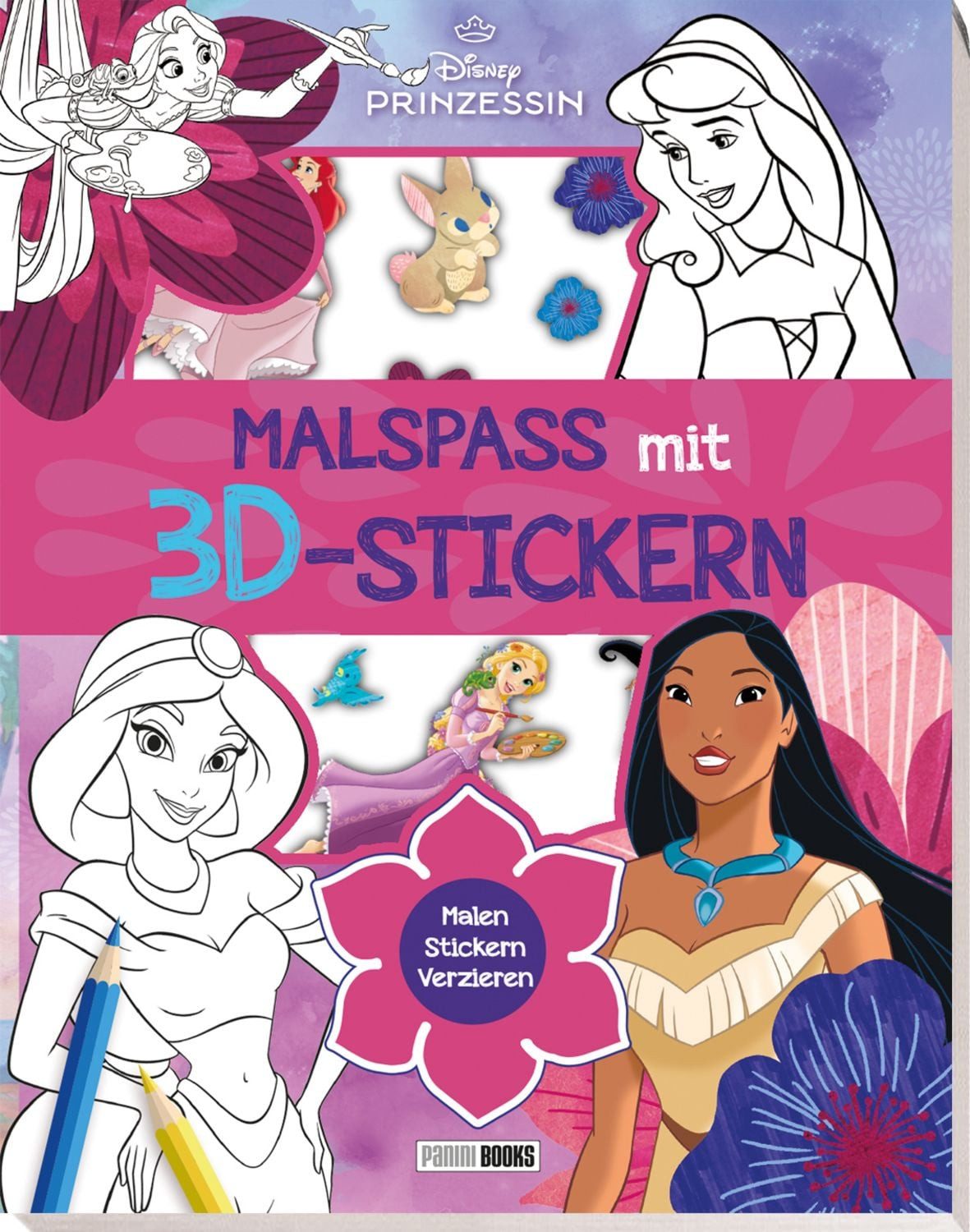 Disney Prinzessin: Malspaß mit 3D-Stickern / Walt Disney, Panini