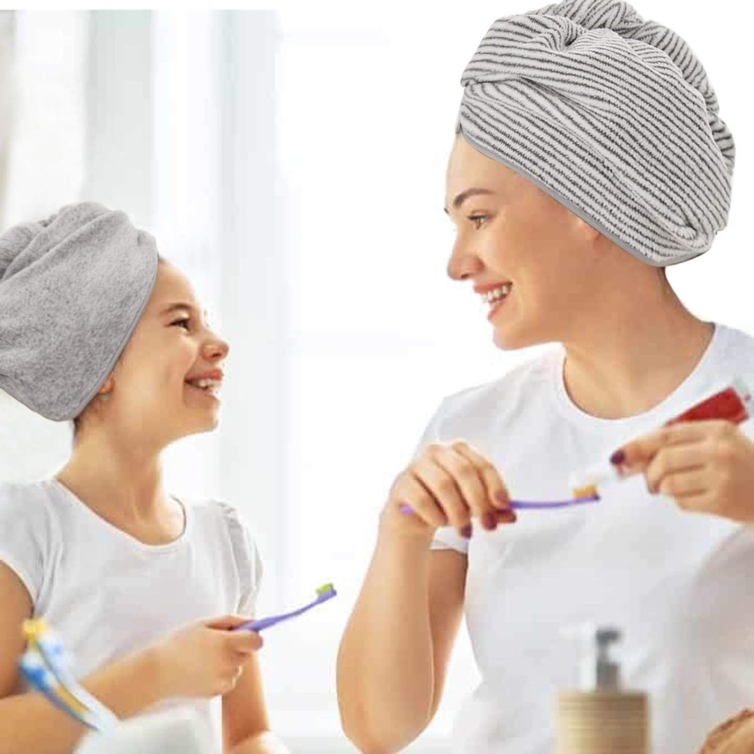 Coonoor Turban-Handtuch Haarhandtuch, Mikrofaser Bambusholzkohle Kopfhandtu günstig online kaufen
