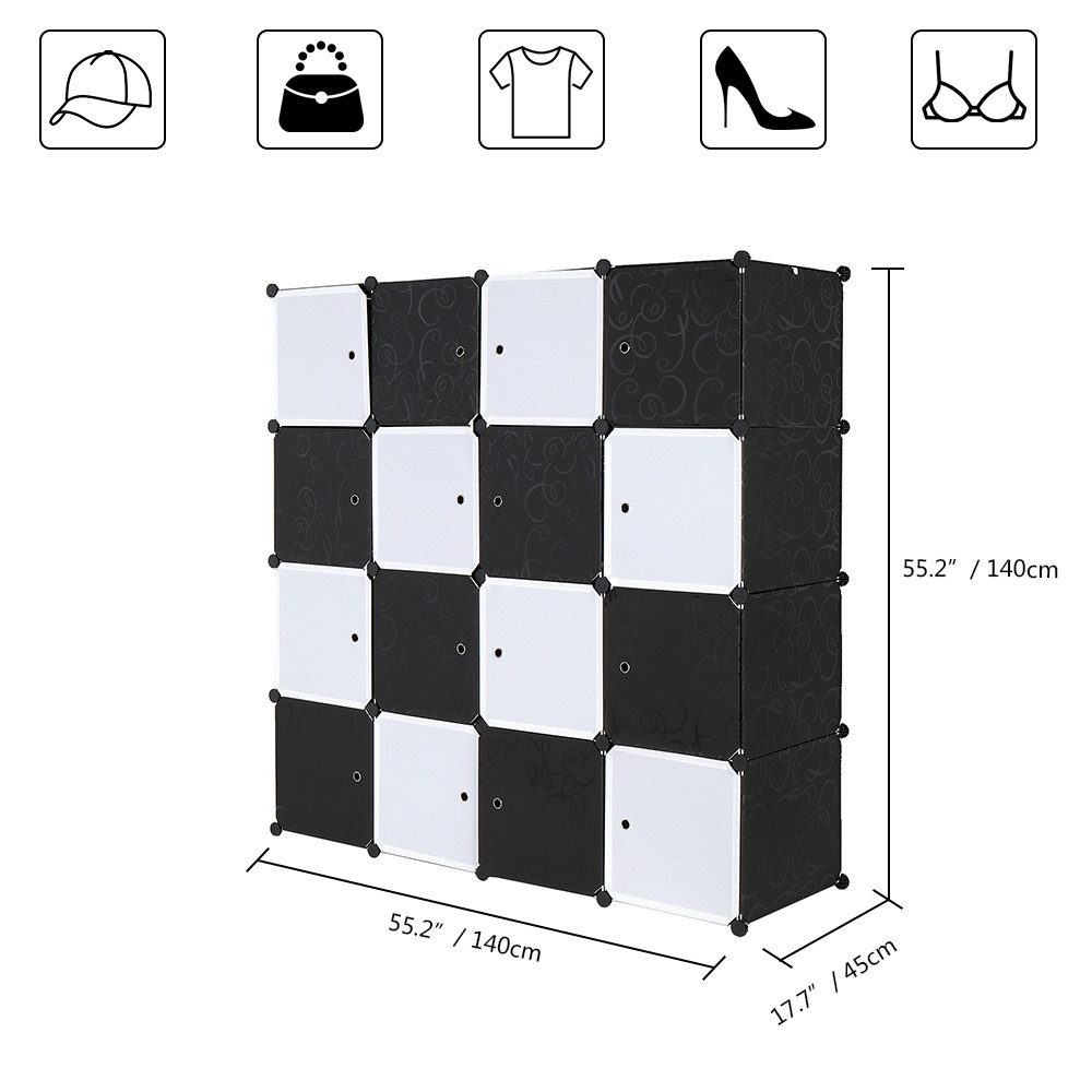 VINGLI Kleiderschrank DIY Regalsystem Steck Regal günstig online kaufen