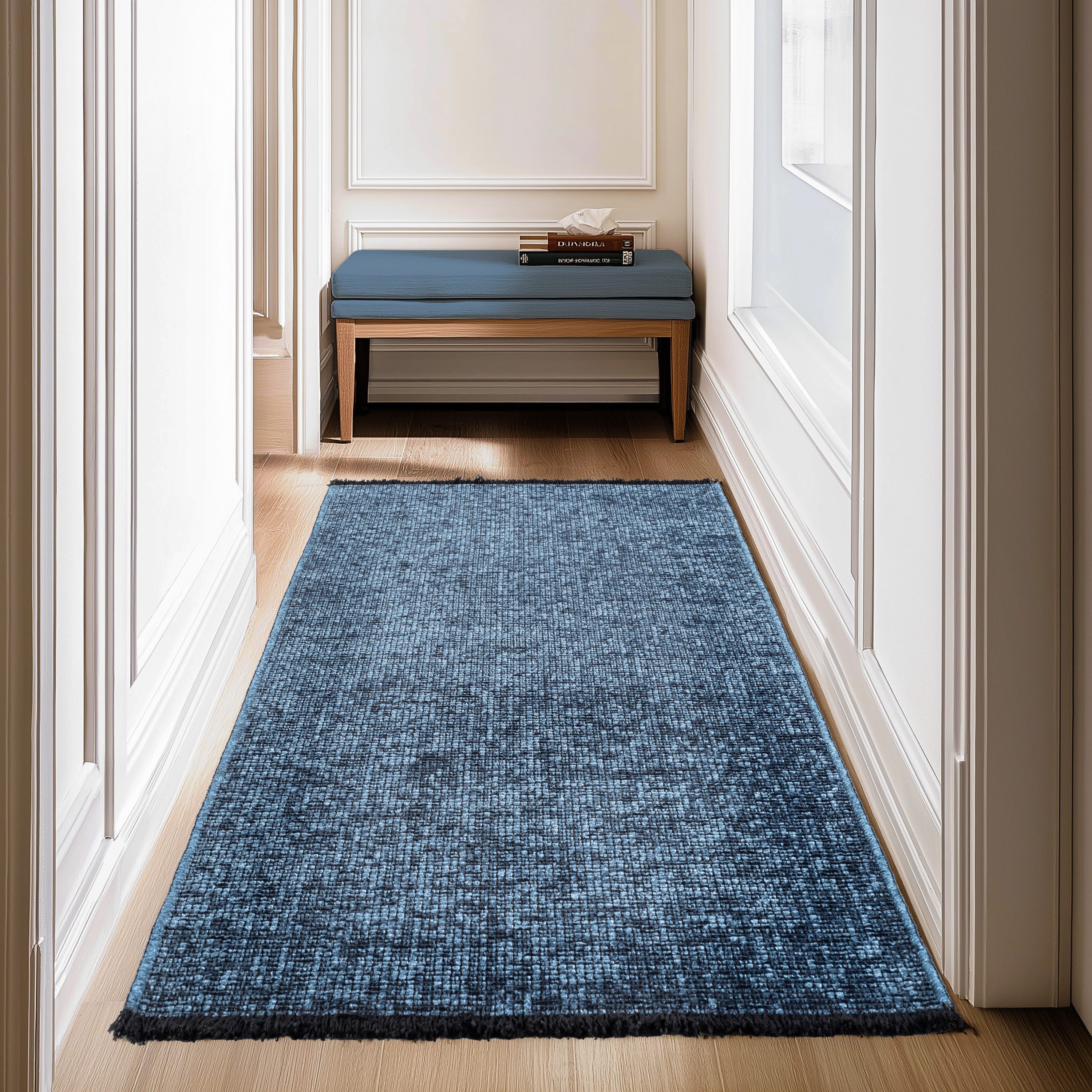 SIMPEX24 Teppich Boho Design, Läufer, Höhe: 7 mm, Baumwolle, Waschbarer Tep günstig online kaufen