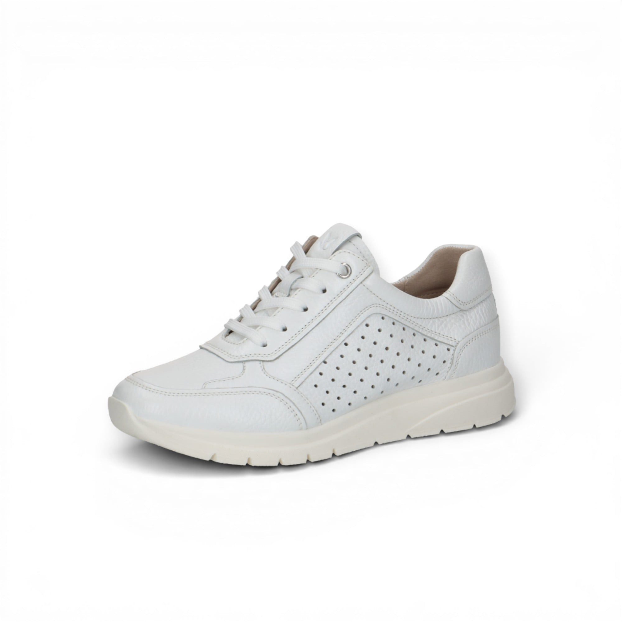 Caprice 23755 (Leder, mit seitlichen Reissverschluss) weiss Damen Sneaker