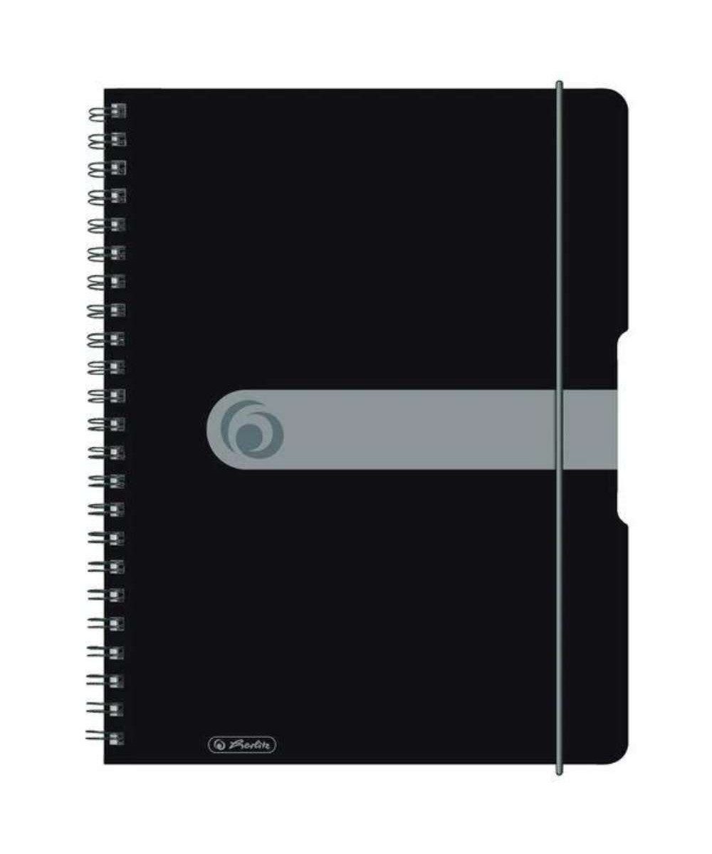 Herlitz Notizblock Herlitz Spiralblock to go A4 kariert schwarz