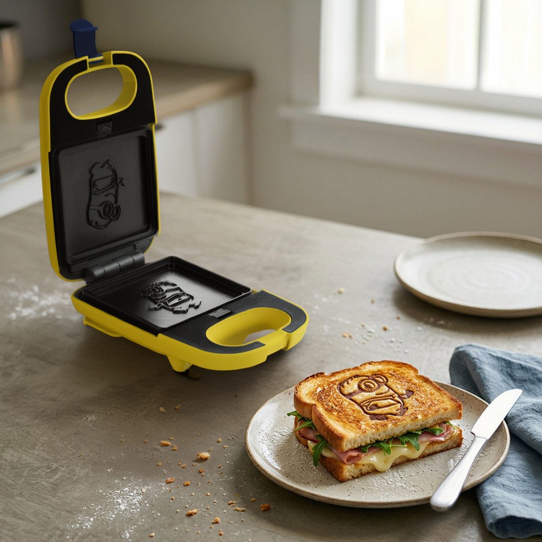 BerlingerHaus 3-in-1-Sandwichmaker Minions 3-in-1 Sandwich-, Waffel- & Grillmaker - 600 W, 600 W, Wechselplatten, Antihaft