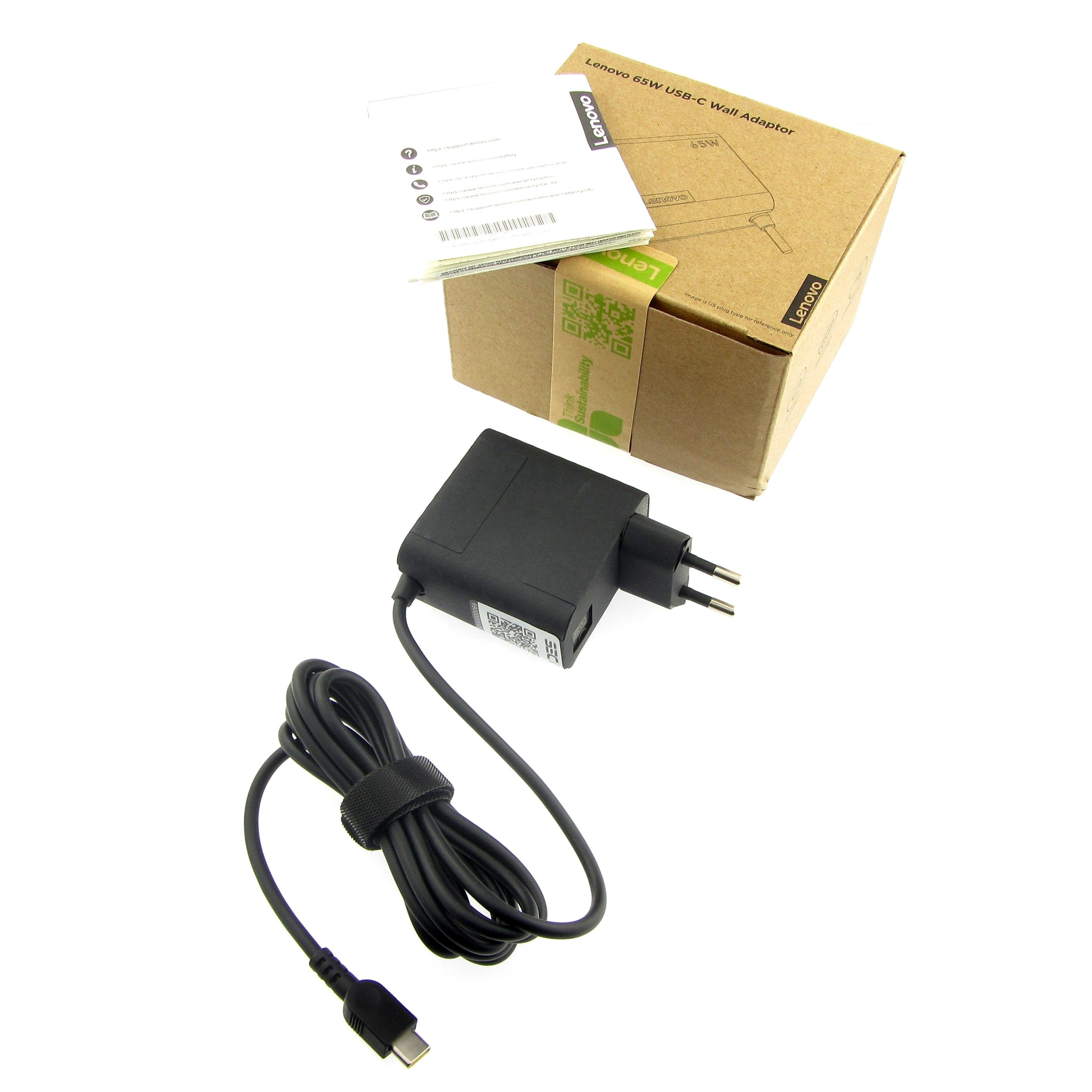 Lenovo 65W USB-C Steckernetzteil 4X21L54610 5A11J75650 GX21J75591 Wallplug Laptop-Ladegerät (20V/3.25A, 15V/3A, 9V/2A, 5V/2A)