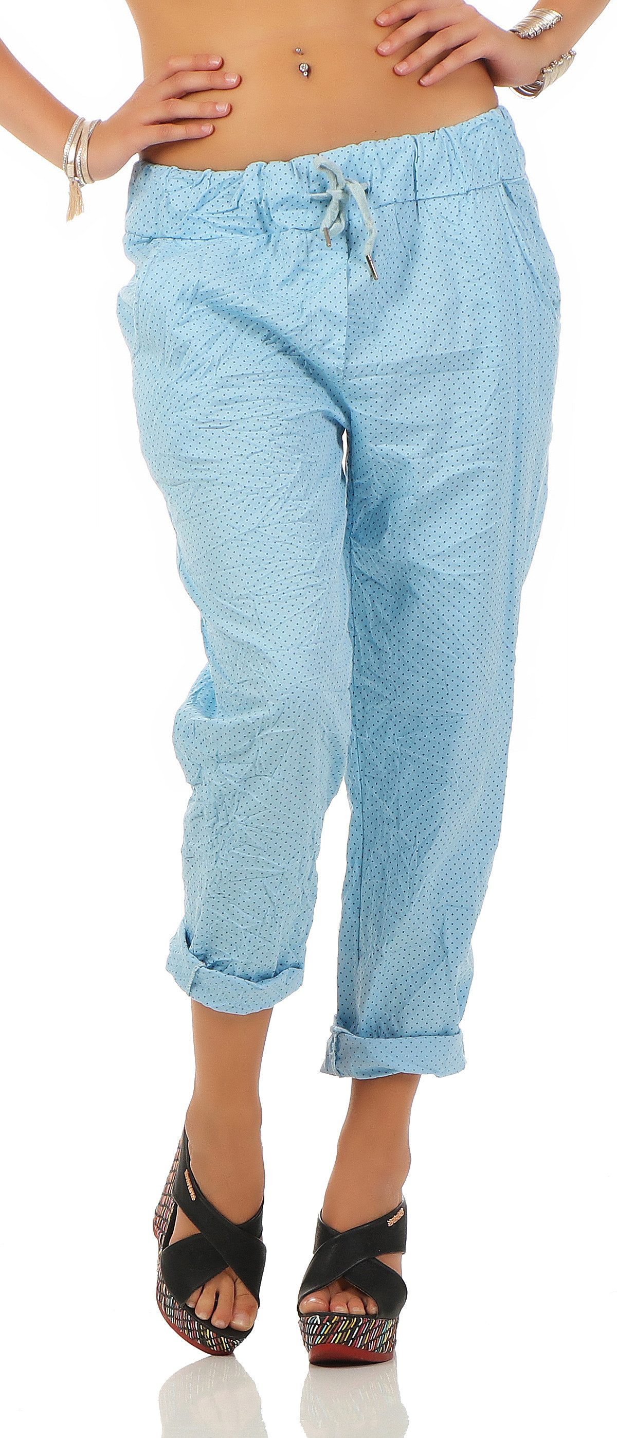 Mississhop Chinohose Trendige Jogger-Hose mit Print günstig online kaufen