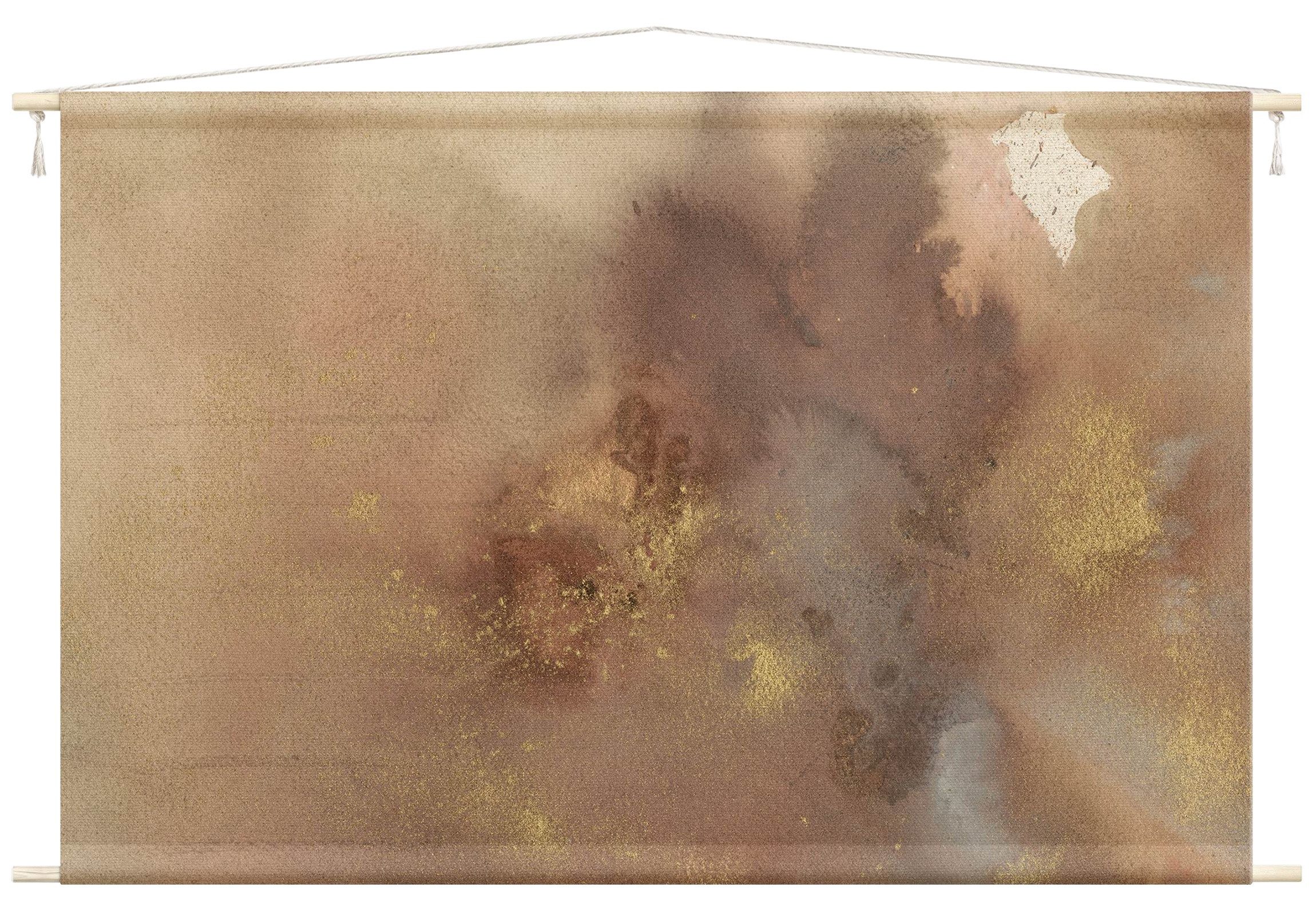 Wandteppich modern Aquarell Himmelsträumerei I beige