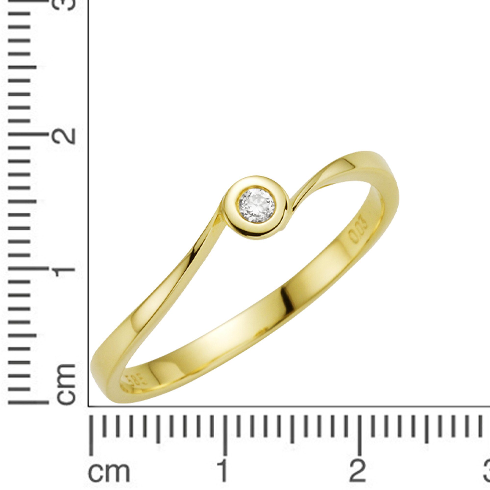Orolino Fingerring 585 Gold Brillant 0,03ct