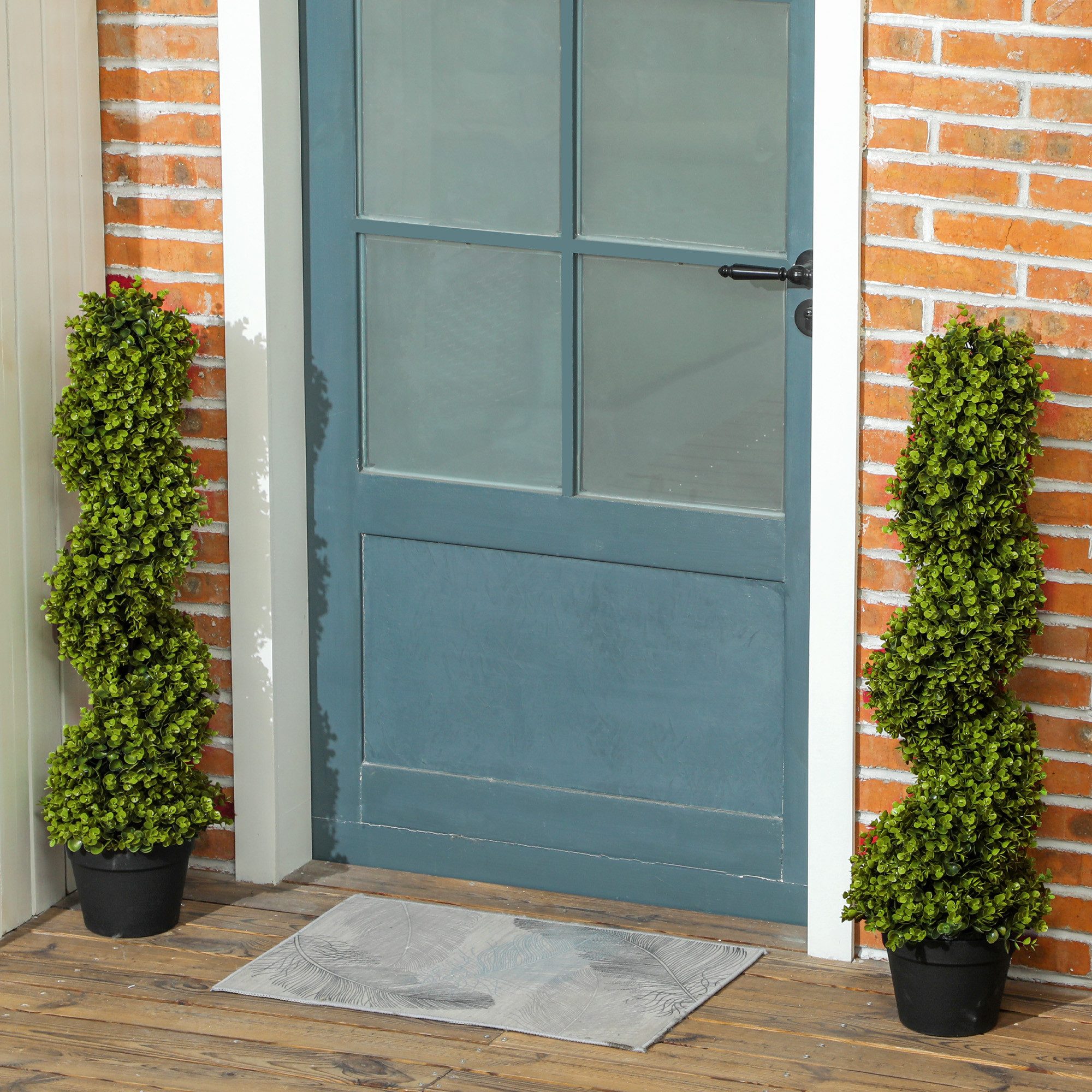 Kunstpflanze 2er-Set, 90 cm Buchsbaum, HOMCOM, Höhe 90 cm, für Zuhause, Bür günstig online kaufen