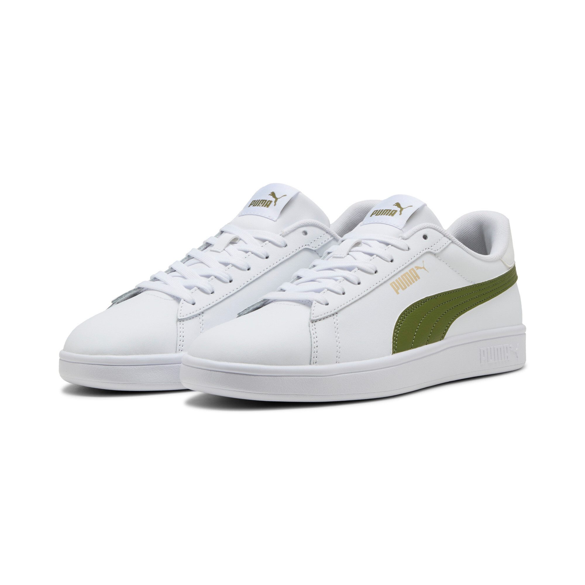PUMA White-Olive Green