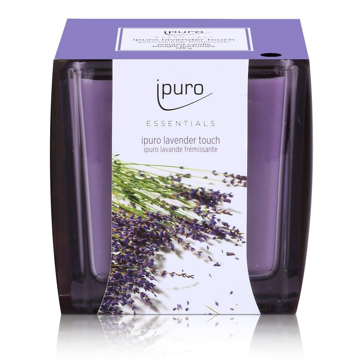 IPURO Duftkerze Ipuro Essentials Duftkerze lavender touch 125g - Raumduft (1er Pack)