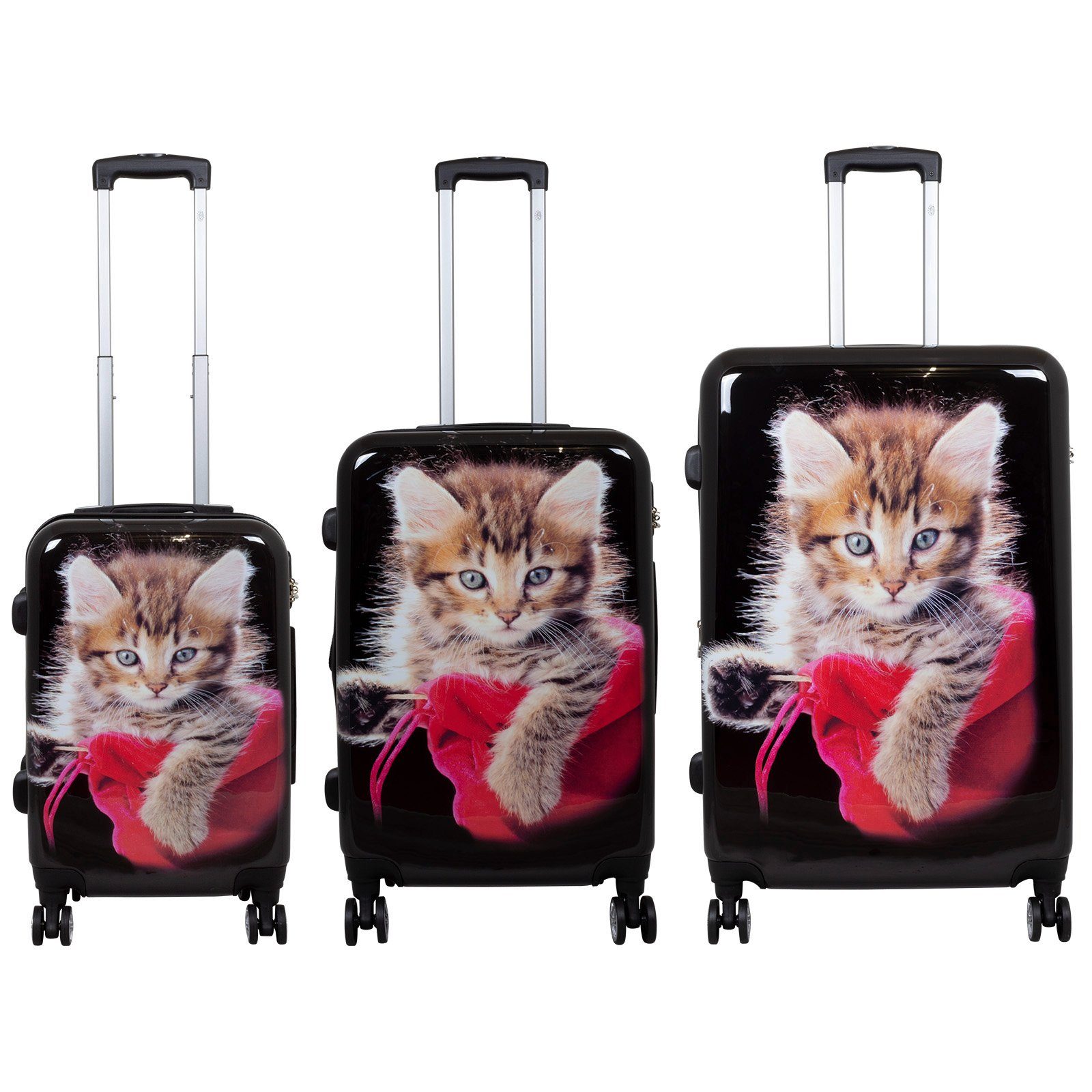 Trendyshop365 Hartschalen-Trolley Katze, Reisekoffer bunt mit günstig online kaufen