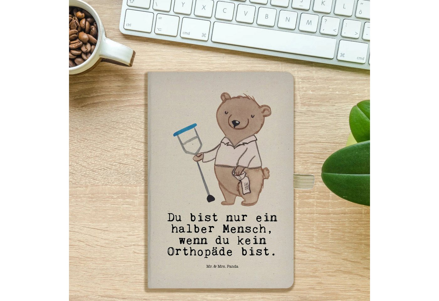 Thumbnail - Mr. & Mrs. Panda Notizbuch Orthopäde Herz - Transparent - Geschenk, Dankeschön, krankgeschrieben Mr. & Mrs. Panda, Inspi...