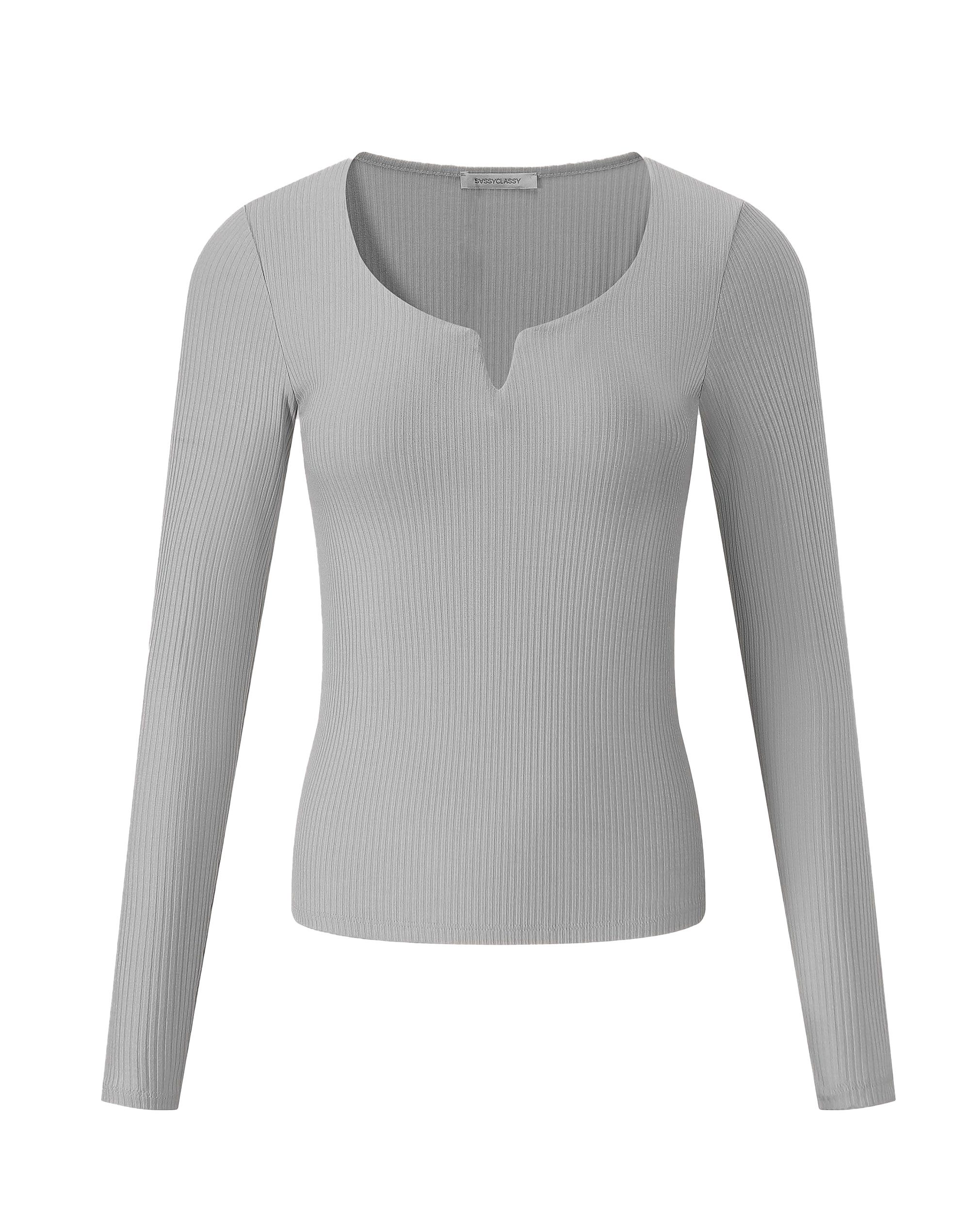 SASSYCLASSY Longshirt Geripptes Langarmshirt Damen mit günstig online kaufen