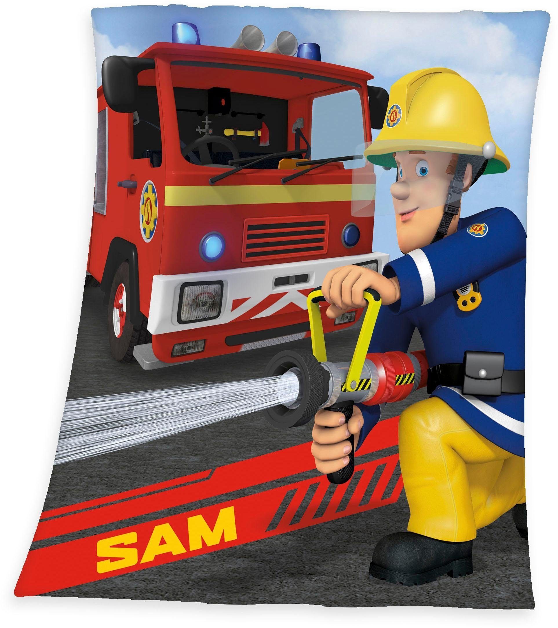 Kinderdecke Feuerwehrmann Sam, weiche Sam, Feuerwehrmann Kuscheldecke Qualität