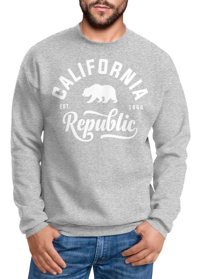 Neverless Schöner California Republic Herren Pullover Sweatshirt 